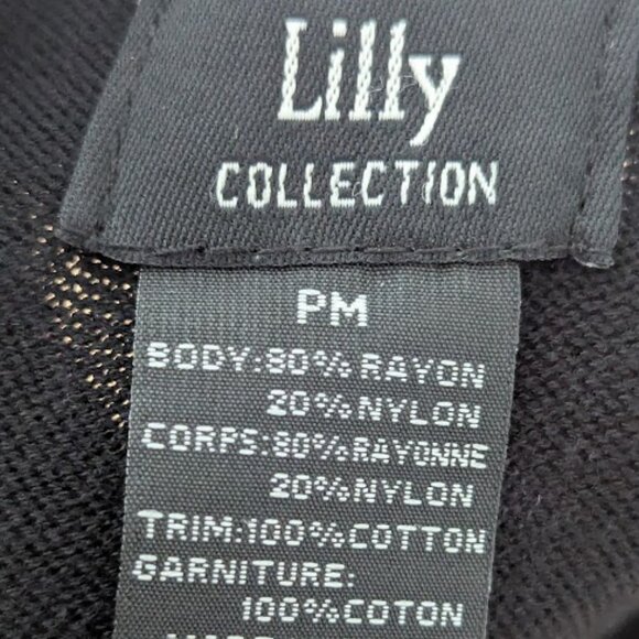 Black Layered Look 3/4 Sleeve Top Size P M ( Petite Medium?) - Picture 4 of 4